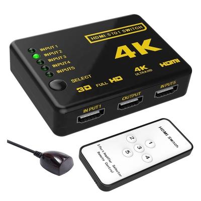 China OZQ3 4K 5x1 HDMI Switch Splitter 5 in 1 RGB Supports 4k@60HZ 3D HD1080P with IR Remote for PS4 Xbox Apple TV Fire Stick OZQ3 for sale