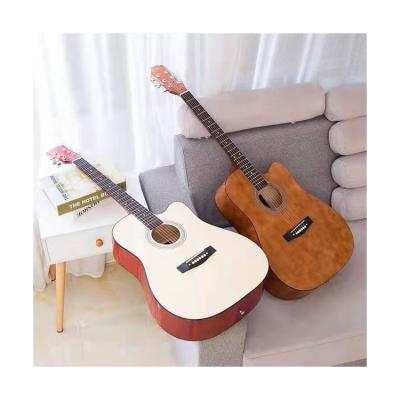 China Students manufacturer recommended 41 inch factory source can customize all basswood folk guitar for sale