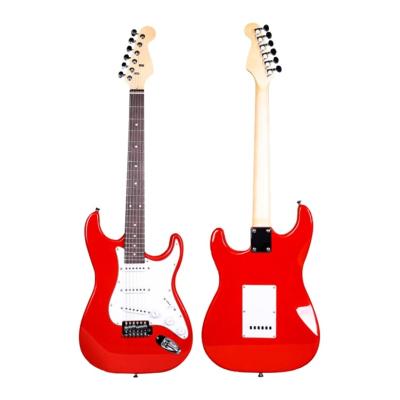 China Cheap red or customized 39 inch color mahogany wholesale price electric acoustic guitar for sale