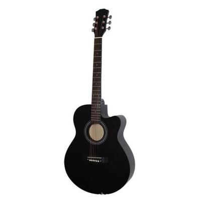 China 40 Inch Students Crafter Print Open Button Comfortable Playing Folk Guitar for sale