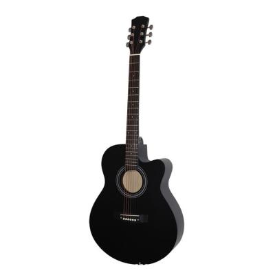 China 40 inch students or cheap diy wooden folk acoustic guitar customized size beginners student acoustic guitar for sale