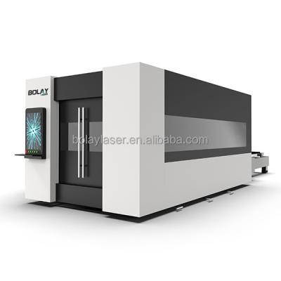 China Full-enclosed flatbed auto exchange tabletop fiber laser cutting machine burr-free 4000 watt metal laser cutting machine factory for sale