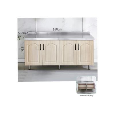 China Chinese style manufacturers the direct sale of the flat kitchen cabinet grain color furniture wood (yellow wood grain) 160cm for sale