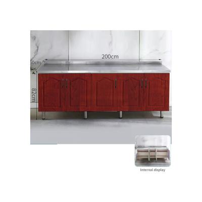 China China-made Quality Chinese Style Door Wooden Red Plane Solid Wood Sideboard (Apple Wood) 200cm for sale