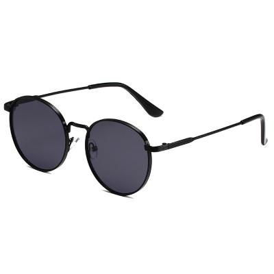 China Fashion Sunglasses 2023 New Fashion Retro Metal Sun Glasses For Women Logo Sunglasses Shades Custom Made Oval Mens for sale