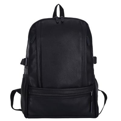 China 2021 wholesale new fashion PU laptop bag large capacity leather backpack anti-theft for men for sale