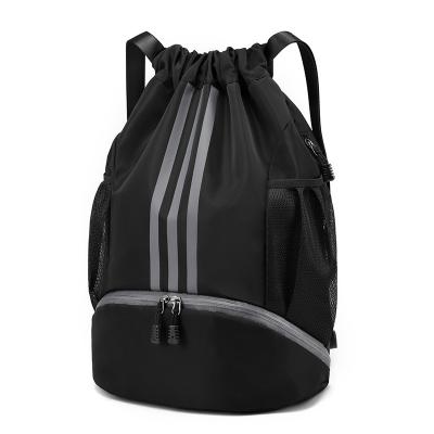 China Wholesale Anti-theft Bags Can Be Customized LOGO Drawstring Travel Sports Basketball Casual Backpack Waterproof Large Size Oxford for sale