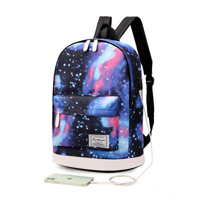 China With USB Trending 2022 Simple Fashion Waterproof School Bags For Boys Lightweight Casual Backpack With USB Charging Port for sale