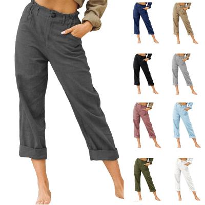 China Women 2021 Summer QUICK DRY Casual Trouser Pants Cotton Women Long Pants for sale