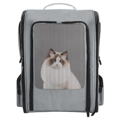 China Sustainable Sustainable Hongju  Wholesale Fit Up to 18 Lbs Pet travel bag Expandable Cat Pet Carrier dog backpack for Cats Dogs Small Animals for sale