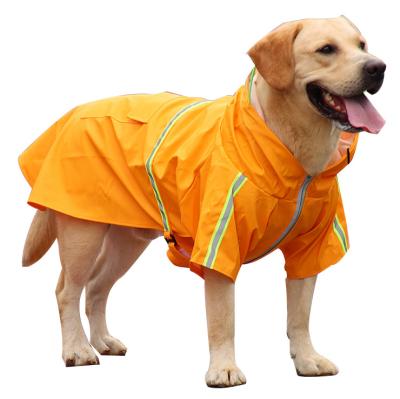 China Sustainable Sustainable Custom new pet raincoat Big dog clear strap raincoat PU dog raincoat poncho pet supplies for sale