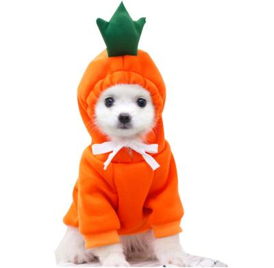 China Sustainable Sustainable New style pet clothe puppy dog cat plus velvet hooded sweatshirt pet supplies white radish for sale