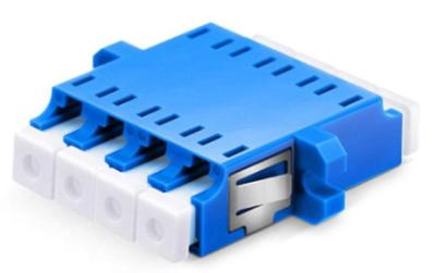 China Blue Lc Upc To Lc Upc Fiber Coupler Connector , Single Mode Lc Quad Adapter for sale