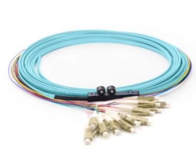 China LSZH Jacket LC Ribbon Fanout Fiber Optic Pigtails For Data Center for sale