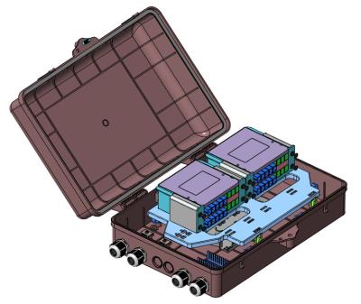 China Waterproof Outdoor ABS Plastic Fiber Splitter Distribution Box FTTX Solutions for sale