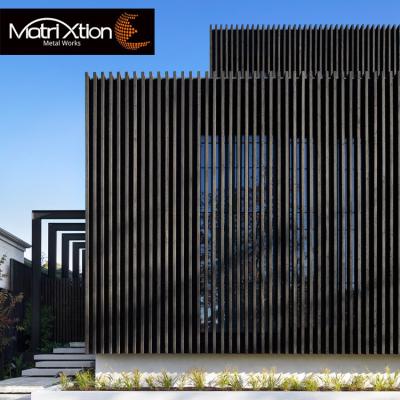 China Graphic Design Wood Grain Aluminum Slat Facade Building Exterior Wall Facade Waterproof Aluminum Panel for sale