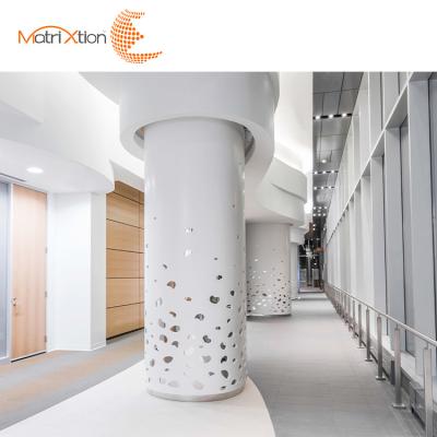 China Matrixtion Modern Modern Metal Column Cover Wall Cladding Building Exterier Aluminum Facade Panel for sale