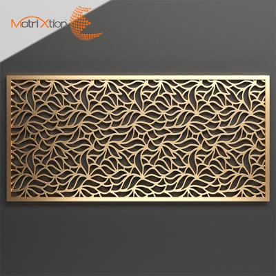 China Easily Assembled Laser Cut Outdoor Metal Decor Screen Metal Laser Cutting Metal Screen for sale