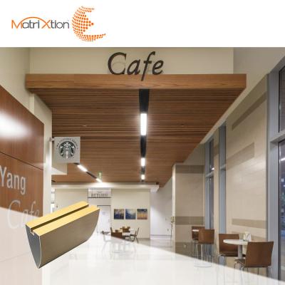 China Artistic Matrixtion Ceilings Extrusion V Partition Metal Systems Accessories Aluminum Profile Suspended Ceiling for sale