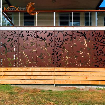 China Easily Assembled Aluminum Laser Cut Panel Laser Cut Exterior Privacy Fence Panel for sale