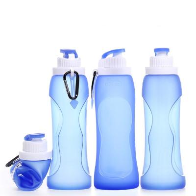 China Silicone Viable Collapsible Water Bottle Outdoor Sports Reusable Portable Sublimation Water Bottle for sale