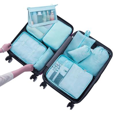 China Large Capacity Compression Travel Cubes Organizer Bag Set Dirty Promotional Laundry Bag For Travel for sale