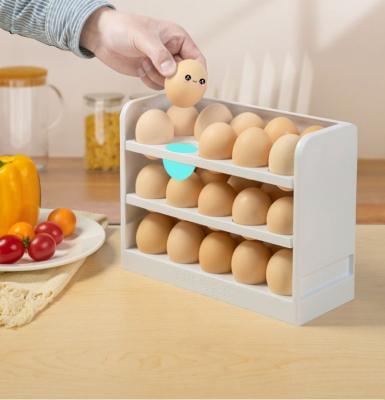 China New Creative Flip Container Egg Storage Box Freshness Preservation Creative New Refrigerator Raw Type Storage Box for sale