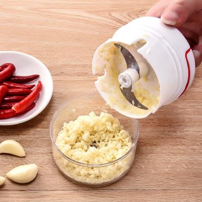 China Hand Pull Sustainable Food Chopper Slicer Machine Stainless Steel Lightweight Garlic Garlic Mini Garlic Chopper for sale