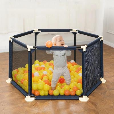 China Factory Sale Modern Safety OEM Playpen Plastic Oxford Baby Play Yard For 6 Months Baby for sale