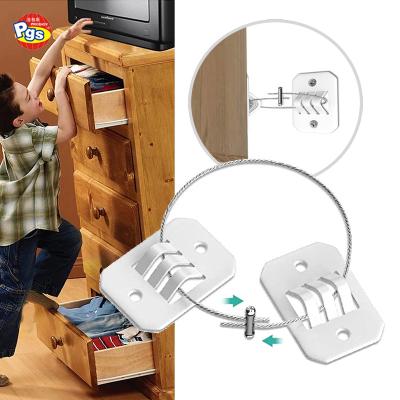 China Other Baby Making Heavy Duty Anti Tip Anchors Climb Metal Kit Expandable Furniture Anti Tip Strap for sale