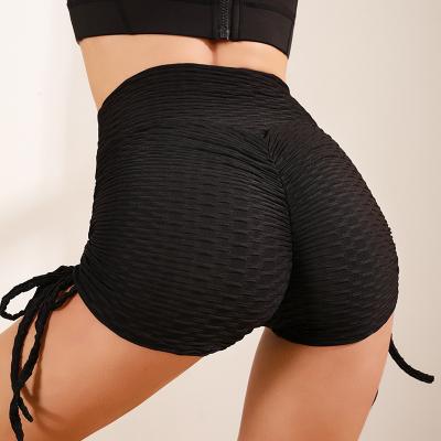 China Amazon Breathable Cycling Hot Bubble Butt Crac! crack! womens yoga shorts gym shorts tie dye booty shorts 30698 for sale