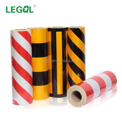 China Tape Road Safety Unprintable Reflective Warning Tape For Outdoor Industry Trash Can for sale