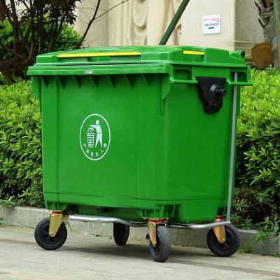 China Sustainable 660L HDPE Plastic Wheelie Bin for sale