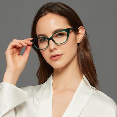 China Prescription 2021 Specialized Big Frame Acetate Glasses Frames Cheap Cat Eye Glasses Optical Glasses Frames For Women Ladies for sale