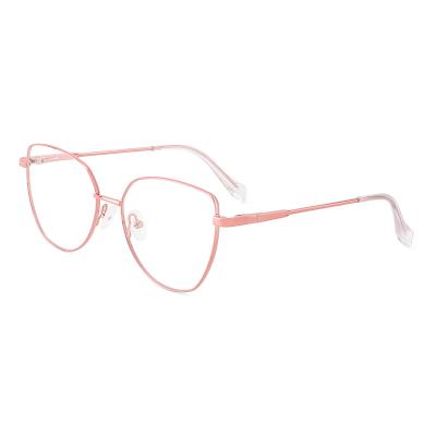 China Blue Eye Glasses Fashion Metal Frame Light Alloy Anti Block Glasses Optical Frame Blue Eyewear for sale