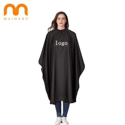 China Wholesale Hairdresser Hairdresser Hair Cutting Dress Black Logo Salon Apron Waterproof Custom Barber Cape for sale