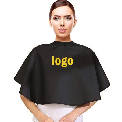 China Custom short waterproof makeup factory logo hairdresser beauty shop hairdressing cape for sale