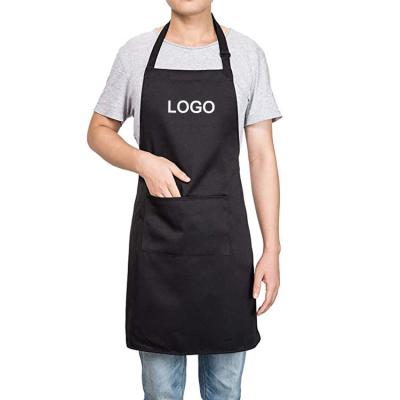 China Adjustable Height Adjustable Unisex Chef Kitchen Bib With Pockets Custom Cooking Apron for sale