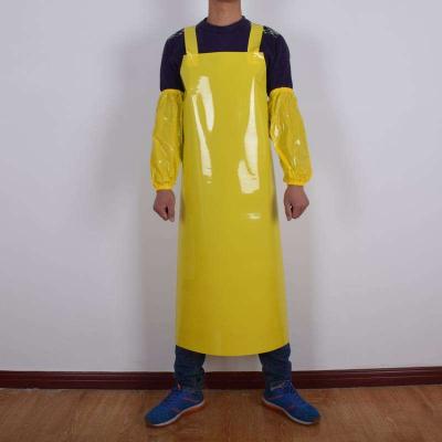 China Waterwroof Adjustable Cross 30um TPU Back High Quality White Blue Yellow Polyurethane Waterproof Apron for sale