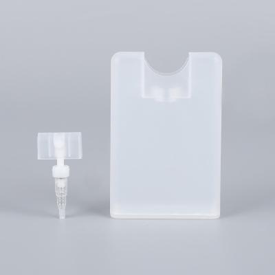 China Original Factory 20ML Credit Card Shaped Bottle For Portable Hand Sanitizer Perfume Spray Bottle for sale