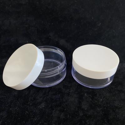 China Clear 80ml Cosmetic PS Cream Jar With Screw Lid For Cosmetic Packaging for sale