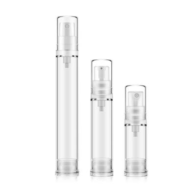 China Factory 5ml 10ml12ml15ml Mini Clear Airless Pump Bottle Original Refill Spray Airless Bottle For Cosmetic for sale