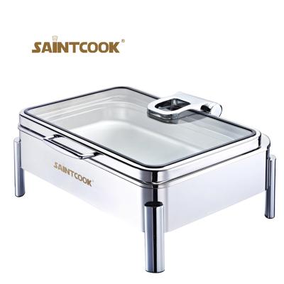 China Hospitality Saintcook Restaurant and Hotel Buffet Chafing Dish Serving Food Warmer, 1/1 Rectangular Buffet Serving Equipment for sale