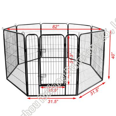 China Wholesale Breathable Outdoor Metal Steel Dog Kennel Panels Exercise Fence, Pet Puppy Playpen Play Pen for Pet Dog Play Pen Exercise for sale