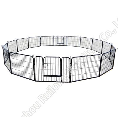 China Cheap Luxury Retractable Metal Pet Playpen Dog Exercise Barrier 16 Panels Folding Heavy Duty Breathable Large, Pet Playpen Animal Kennel for sale