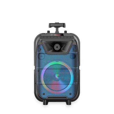 China Outdoor LED Flashing Light BURN Powered Pulse Led Flashing Light Party Portable Stage DJ Mic Remote Control Trolley Bt Wireless Speaker for sale