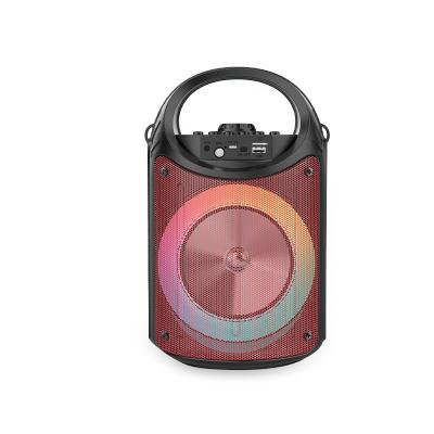 China LED Flashing Light SING-E12W Powered Led Light Outdoor Wireless Radio Mic Family Karaoke Speaker AUX. Stage Party Karaoke BT Multimedia Fm for sale