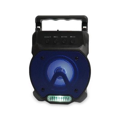 China OEM 3 Inch 5W Outdoor Portable LED Flashing Light Led Wireless Audio Fm Aux Mp3 Player. Mic Tws Bt Karaoke Light Loud Noise Speaker for sale