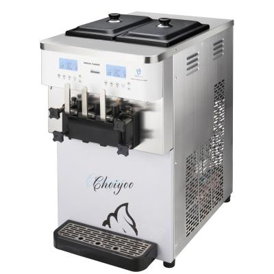 China Precooling System Other Snack Machines 3 Flavor Desktop Soft Ice Cream Machine Table Top Ice Cream Machine 30L/h CY2230T Golden Card Mini Ice Cream for sale