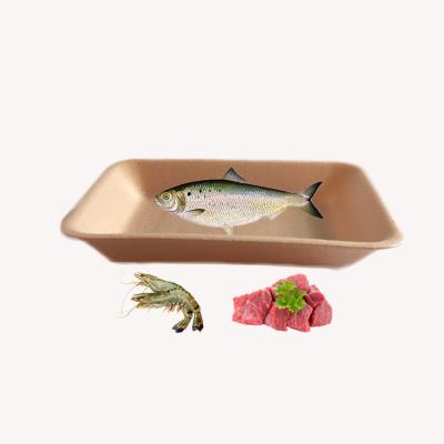 China Plastic Foam Tray Disposable Oilproof Packaging Compostable Plastic Foam Tray Biodegradable Vegetable Food Packaging Frozen Food Tray For Meat Seafood for sale